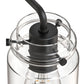 YANSUN 23.6 in. 3 Light Matte Black Vanity Light with Clear Glass Shades and E26 Sockets for Bathroom Use