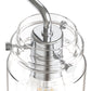 YANSUN 31.5 in. 4 Light Chrome Vanity Light with Clear Glass Shades and E26 Sockets for Bathroom Use