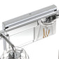 YANSUN 31.5 in. 4 Light Chrome Vanity Light with Clear Glass Shades and E26 Sockets for Bathroom Use