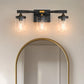20 in. 3-Light Black and Gold Bathroom Vanity Light Fixtures Over Mirror, Ideal for Bathroom, Hallway, Bedroom