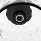 YANSUN 9 in. 1-Light Black Round Clear Glass Semi-Flush Mount with Water Glass Shade and No Bulbs Included 1-Pack