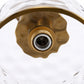 9 in. 1-Light Gold Modern Semi Flush Mount Ceiling Light Industrial Clear Water Glass for Hallway Kitchen Bathroom