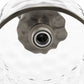 9 in. 1-Light Brushed Nickel Semi Flush Mount Ceiling Light Industrial Clear Water Glass for Hallway Kitchen Bathroom