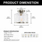 9 in. 1-Light Brushed Nickel Semi Flush Mount Ceiling Light Industrial Clear Water Glass for Hallway Kitchen Bathroom