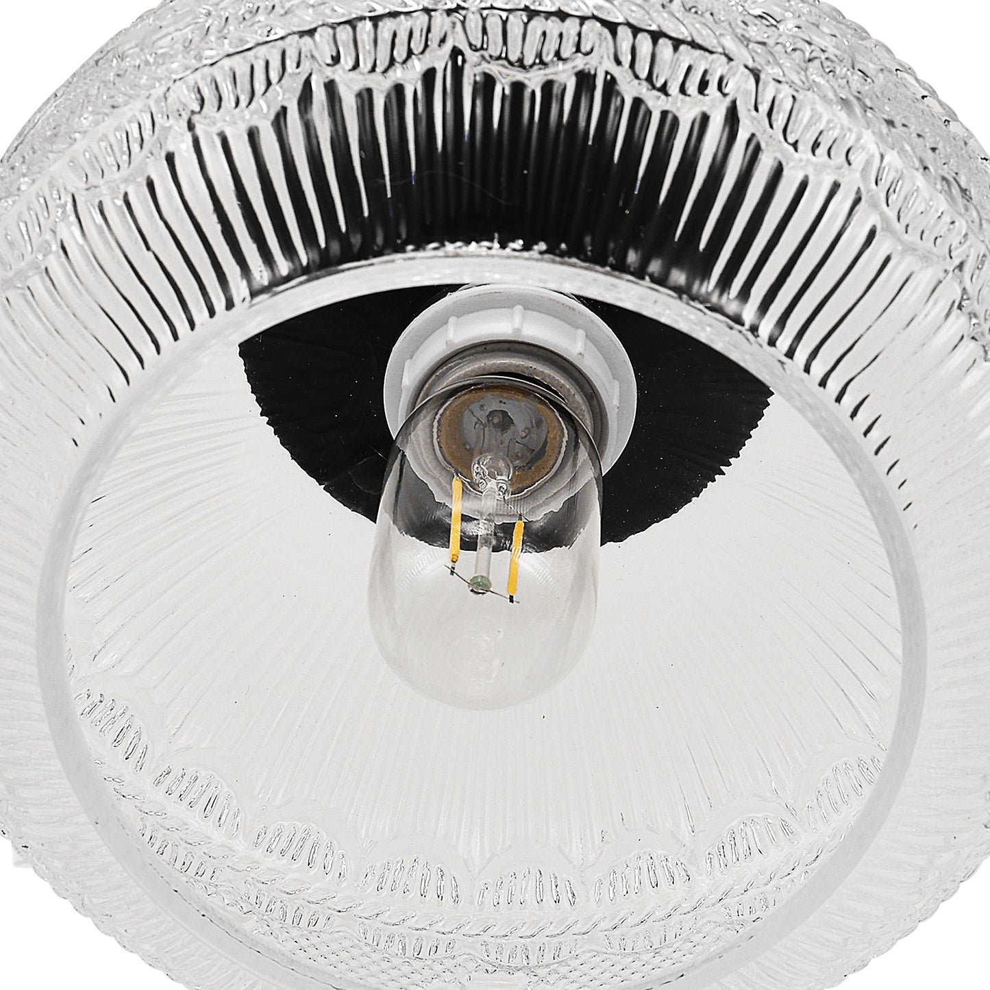 YANSUN 1-Light Matte Black Semi Flush Mount Ceiling Fixture with Globe Glass Shade for Bedrooms, Bathrooms, Hallways, and Living rooms