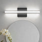 YANSUN 24in LED Vanity Light with Frosted Acrylic Diffuser, Integrated LED, 6000K, Matte Black Metal