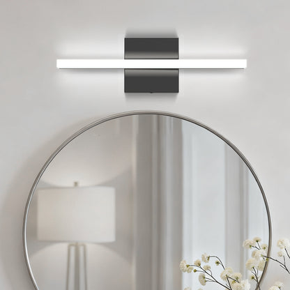 YANSUN 24-Inch Vanity Mirror Light with Frosted Acrylic Panel, Integrated LED 6000K Cool White, 1250 Lumen, Matte Black Finish