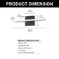 YANSUN 24-Inch Vanity Mirror Light with Frosted Acrylic Panel, Integrated LED 6000K Cool White, 1250 Lumen, Matte Black Finish