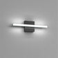 YANSUN 24-Inch Vanity Mirror Light with Frosted Acrylic Panel, Integrated LED 6000K Cool White, 1250 Lumen, Matte Black Finish