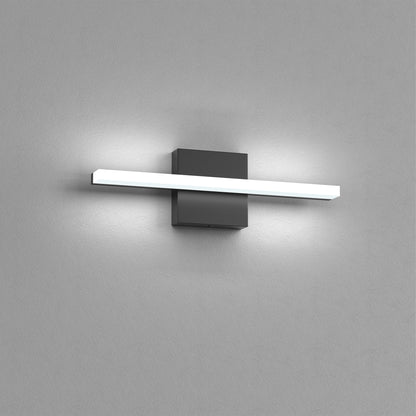 YANSUN 24-Inch Vanity Mirror Light with Frosted Acrylic Panel, Integrated LED 6000K Cool White, 1250 Lumen, Matte Black Finish