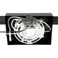 YANSUN 24-Inch Vanity Mirror Light with Center-Divided Acrylic Panel, Integrated LED 6000K Cool White, 1250 Lumen, Matte Black