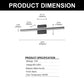 YANSUN 24-Inch Vanity Mirror Light with Center-Divided Acrylic Panel, Integrated LED 6000K Cool White, 1250 Lumen, Matte Black