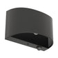 YANSUN Set of 2 Modern Indoor LED Lantern Wall Lights, Black Matte Finish, 12W, 3000K