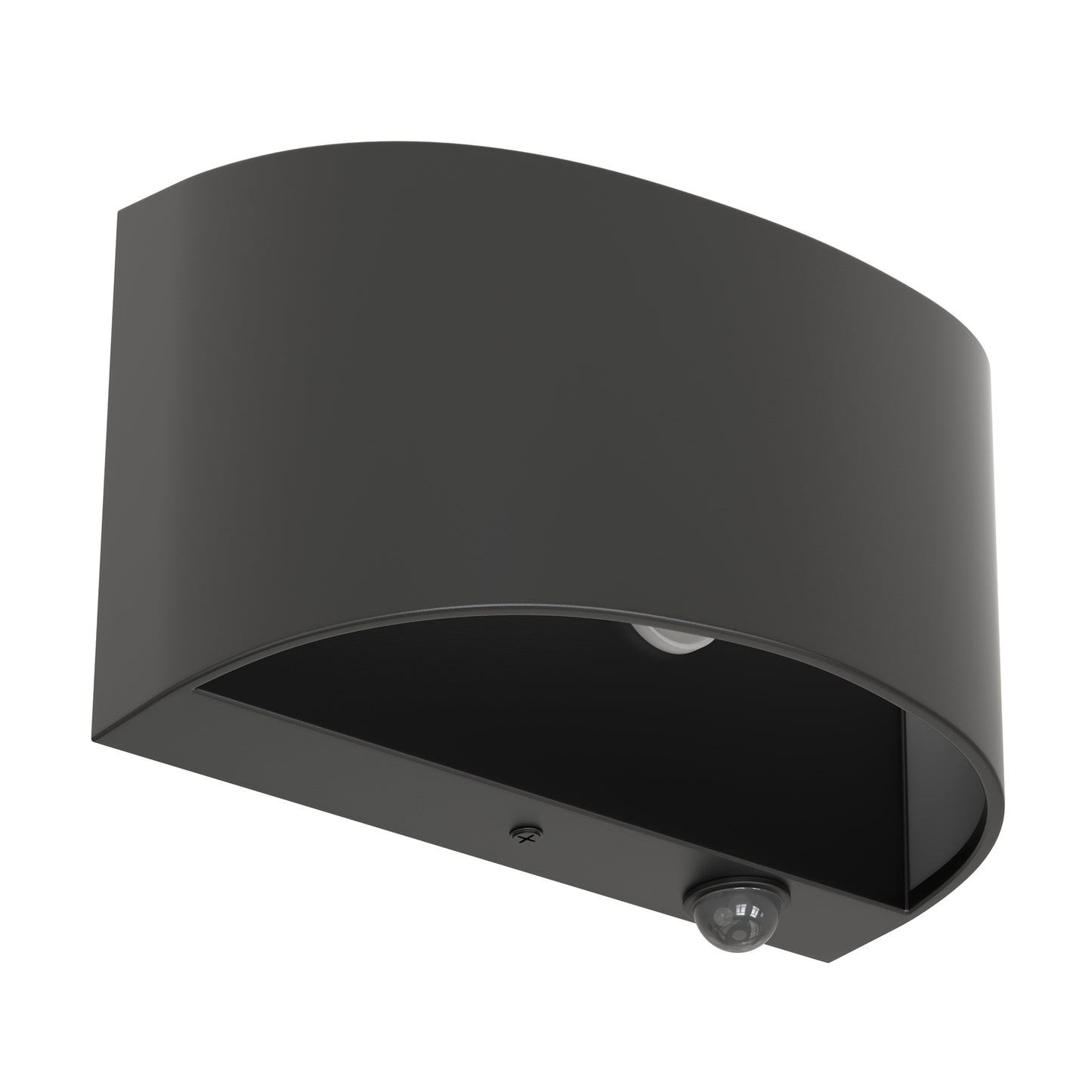 YANSUN Set of 2 Modern Indoor LED Lantern Wall Lights, Black Matte Finish, 12W, 3000K
