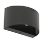 YANSUN Set of 2 Modern Curved LED Indoor Wall Lights, Matte Black Finish, 6W, 3CCT Selectable