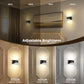 YANSUN Set of 2 Modern Curved LED Indoor Wall Lights, Matte Black Finish, 6W, 3CCT Selectable
