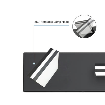 YANSUN 3-Light Vanity Mirror Light with Up/Down Lighting, Integrated LED 6300K Cool White, 754 Lumen, Matte Black Finish