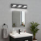 YANSUN 3-Light Vanity Mirror Light with Up/Down Lighting, Integrated LED 6300K Cool White, 754 Lumen, Matte Black Finish