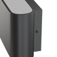 YANSUN Set of 2 Modern Wall Sconces, Black Elliptical Design, Concave Curved Profile, Minimalist Style, G9 Sockets