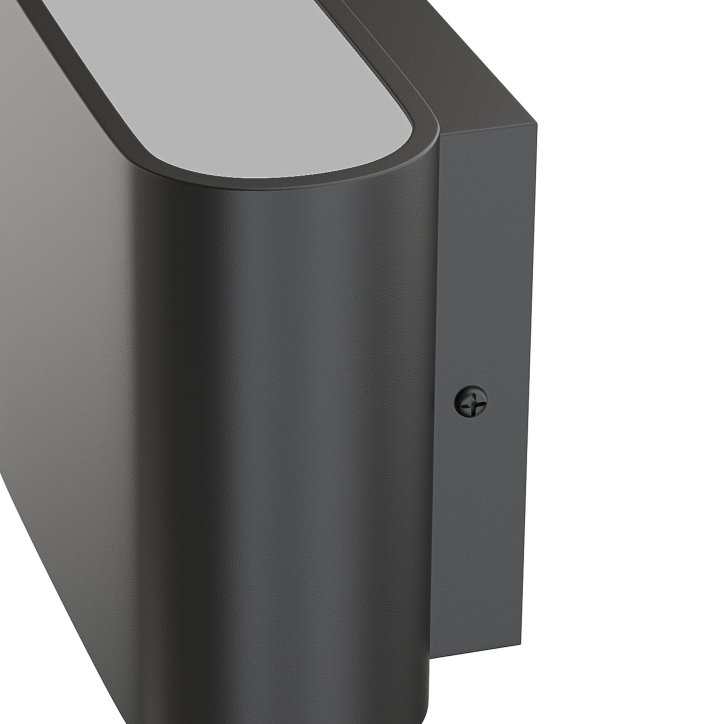 YANSUN Set of 2 Modern Wall Sconces, Black Elliptical Design, Concave Curved Profile, Minimalist Style, G9 Sockets