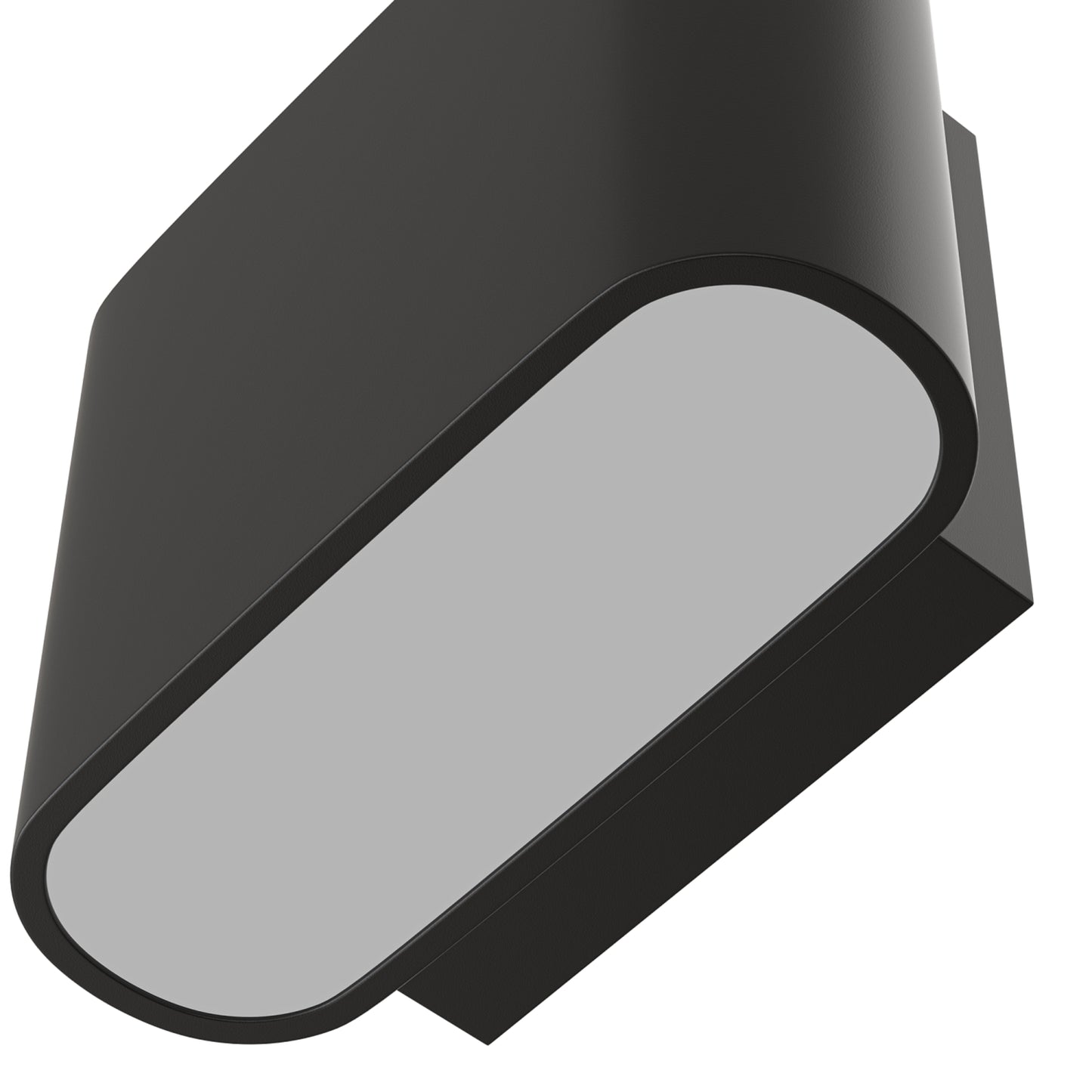 YANSUN Set of 2 Modern Wall Sconces, Black Elliptical Design, Concave Curved Profile, Minimalist Style, G9 Sockets