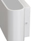 YANSUN Set of 2 Modern Wall Sconces, White Elliptical Design, Concave Curved Profile, Minimalist Style, G9 Sockets