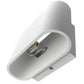 YANSUN Set of 2 Modern Wall Sconces, White Elliptical Design, Concave Curved Profile, Minimalist Style, G9 Sockets