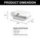 YANSUN Set of 2 Modern Wall Sconces, White Elliptical Design, Concave Curved Profile, Minimalist Style, G9 Sockets