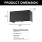 YANSUN Set of 2 Outdoor Wall Lights with Motion Sensor & Light Sensor, Integrated LED 3000K, Sand Black Finish, 24W