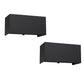 YANSUN Set of 2 Outdoor Wall Lights with Motion Sensor & Light Sensor, Integrated LED 3000K, Sand Black Finish, 24W