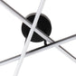 YANSUN 3-Light Black LED Modern Semi-Flush Mount Ceiling Light, 3000K Sputnik Chandelier for Kitchen, Bedroom, Hallway