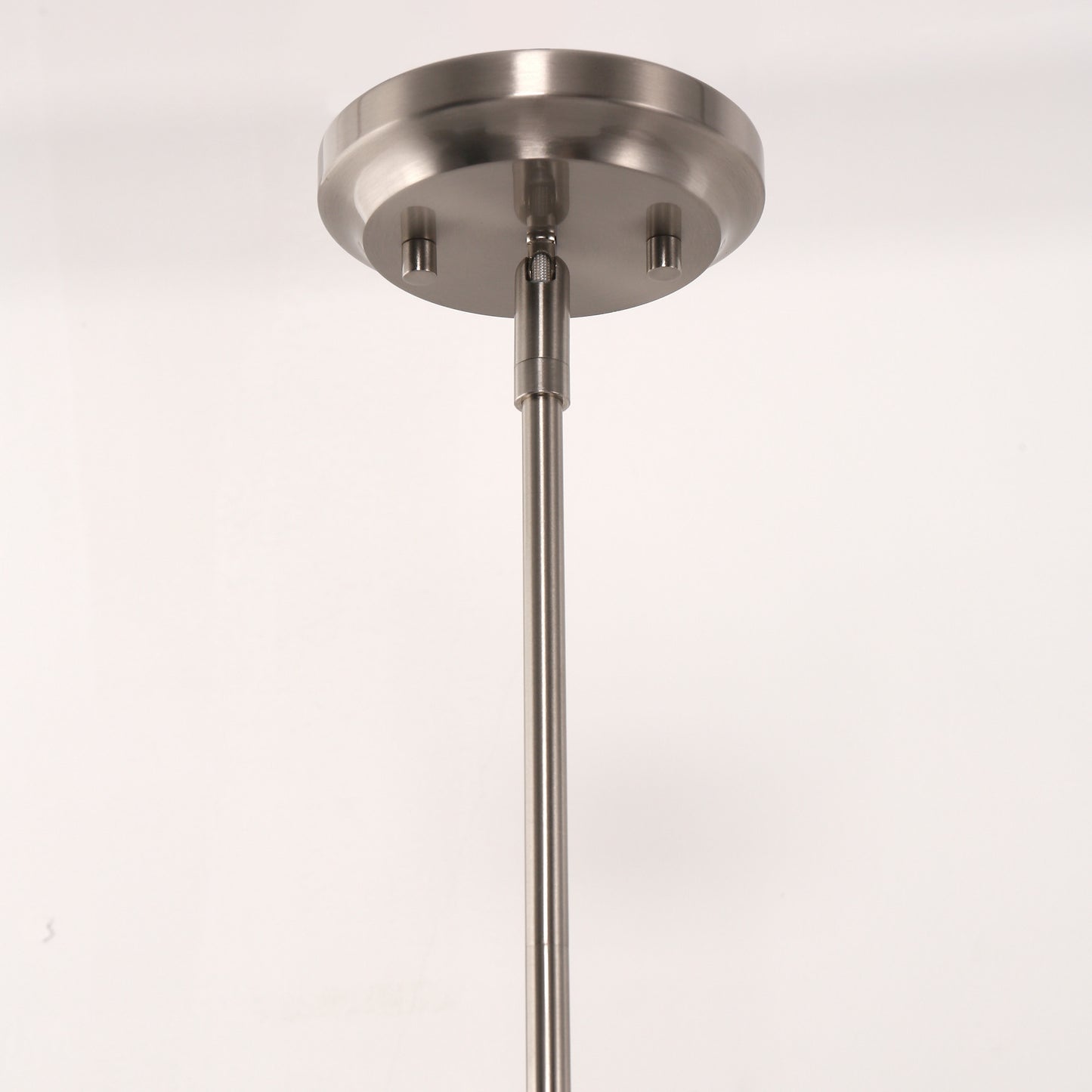 YANSUN 1-Light Pendant with Clear Cylindrical Glass Shade, Non-Integrated Bulb, Sand Nickel Finish, E26 Socket