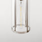 YANSUN 1-Light Pendant with Clear Cylindrical Glass Shade, Non-Integrated Bulb, Sand Nickel Finish, E26 Socket