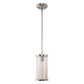 1-Light Nickel Pendant Light with Clear Glass Shade, Modern Industrial Lighting for Kitchen Island and Dining Room