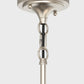 1-Light Brushed Nickel Mini-Pendant Light with Frosted Glass Shade