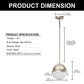 1-Light Brushed Nickel Mini-Pendant Light with Frosted Glass Shade