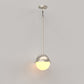 1-Light Brushed Nickel Mini-Pendant Light with Frosted Glass Shade