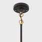 8 in. 1-Light Elegant Metal with Glass Globe Lighting, Matte Black and Gold Finishes for Kitchen Island