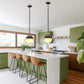 8 in. 1-Light Elegant Metal with Glass Globe Lighting, Matte Black and Gold Finishes for Kitchen Island