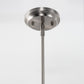 YANSUN 11.8 in. 1-Light Brushed Nickel Mini Dome Pendant Light with Milky Glass Shade and No Bulb Included
