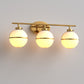 24 in. Modern 3-Light Bathroom Vanity Light with Farmhouse Heritage Brass Globe Shade