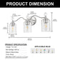 YANSUN 3-Light Nickel Finish Vanity Light E26 Bulb Not Included