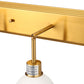 26 in. 3-Light Gold Bathroom Vanity Light with White Shades, Modern Wall Sconce for Bathroom, Vanity