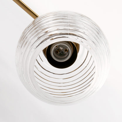 Modern 25 in. 3-Light Gold Vanity Light Fixture with Globe Textured Glass Shades for Over Mirror and Bathroom