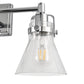22 in. 3-Light Brushed Nickel Vanity Light for Bright, Affordable Bathroom Lighting??¡ìo?Cone Shade