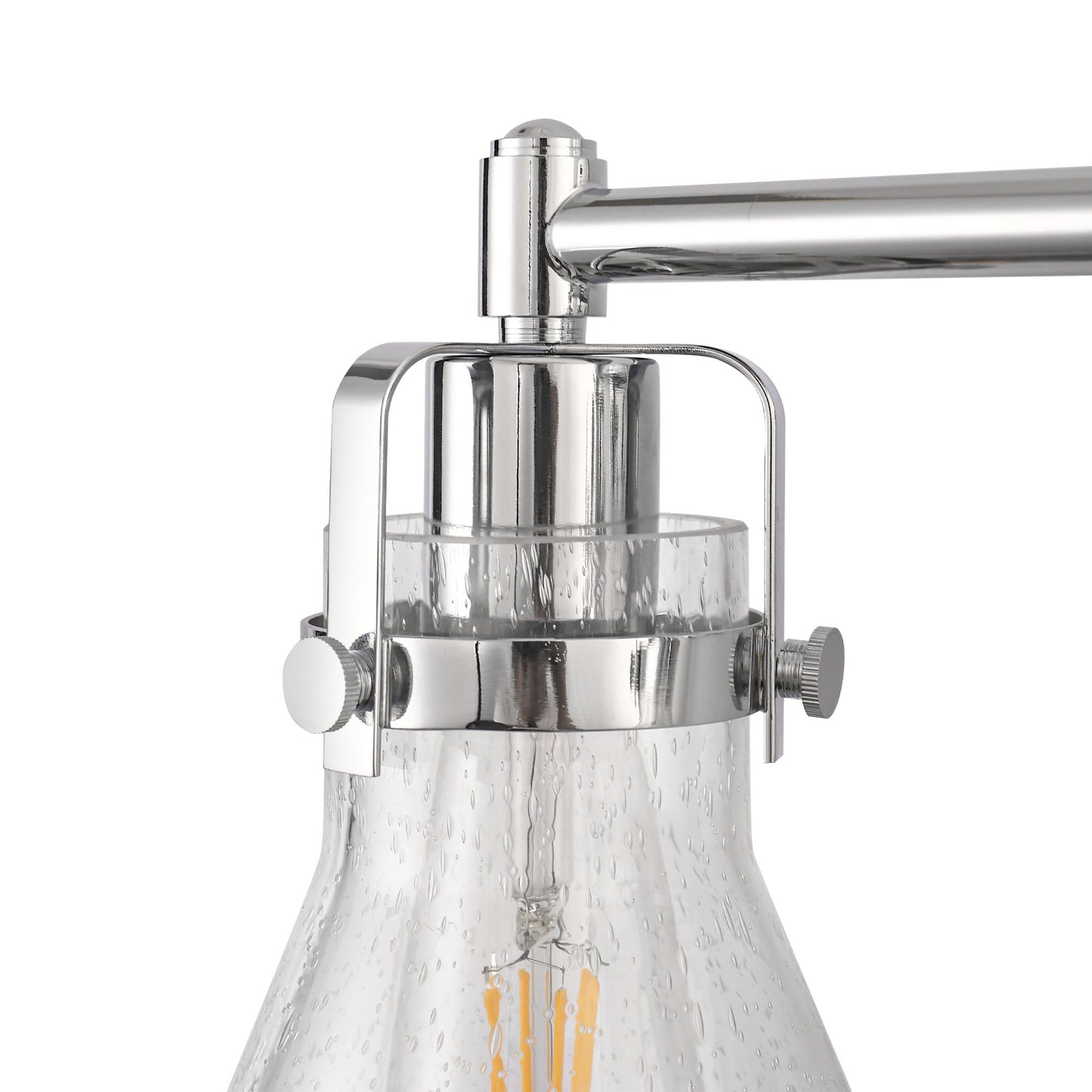22 in. 3-Light Brushed Nickel Vanity Light for Bright, Affordable Bathroom Lighting??¡ìo?Cone Shade