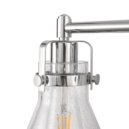 22 in. 3-Light Brushed Nickel Vanity Light for Bright, Affordable Bathroom Lighting??¡ìo?Cone Shade