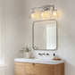 22 in. 3-Light Brushed Nickel Vanity Light for Bright, Affordable Bathroom Lighting??¡ìo?Cone Shade