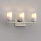 22 in. Industrial Brushed Nickel 3-Light Vanity Light, Clear Glass Shades and Sleek Design for Bathroom