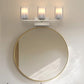 22 in. Industrial Brushed Nickel 3-Light Vanity Light, Clear Glass Shades and Sleek Design for Bathroom